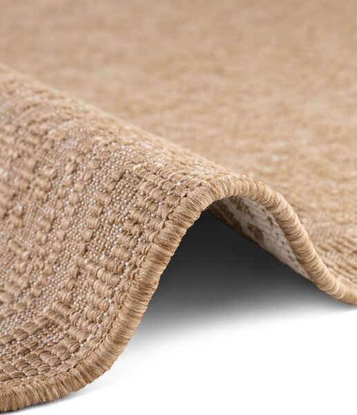 NORTHRUGS, Behúň Duet Kona 106250 Beige/White - na von aj na doma, 80x250, béžová, chodba / predsieň