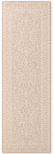 NORTHRUGS, Behúň Duet Kona 106250 Beige/White - na von aj na doma, 80x250, béžová, chodba / predsieň