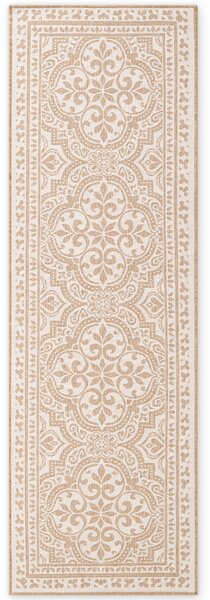 NORTHRUGS, Behúň Duet Rosel 106252 Beige/White - na von aj na doma, 80x250, béžová, chodba / predsieň