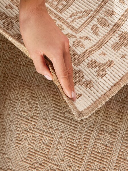 NORTHRUGS, Behúň Duet Rosel 106252 Beige/White - na von aj na doma, 80x250, béžová, chodba / predsieň