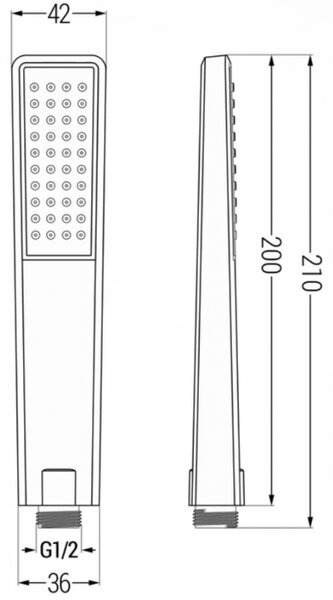 Mexen Uno, podomietkový sprchový set DR72, chrómová, 71435DR72-00