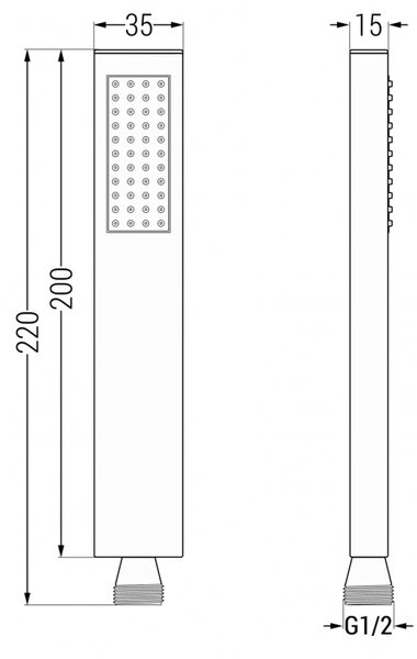 Mexen Cube DR02 podomietkový sprchový set s dažďovou sprchou 25x25 cm (6v1), čierna, 77502DR0225-70