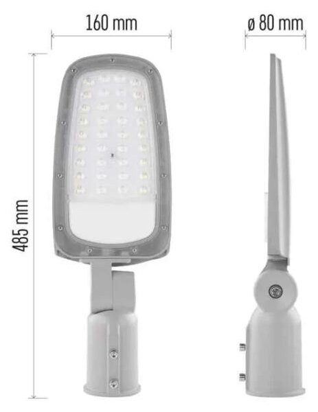 EMOS pouličné verejné LED svietidlo SOLIS 70W, 8400 lm, neutrálna biela (ZO0704)
