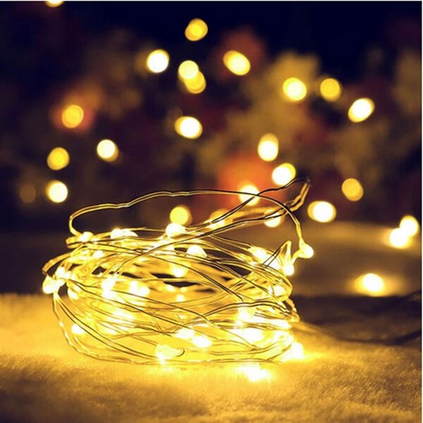 Vianočná svetelná reťaz 20 LED, teplá biela