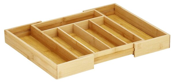VERK GROUP Organizér do zásuvky, príborník, bambusový, nastaviteľný 27-39 x 37 hĺbka