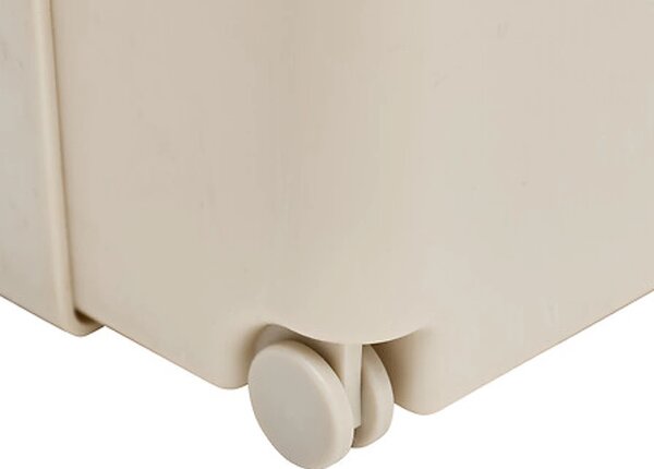5Five® Úložný kôš EXTENS - M, béžový, nastaviteľný, s kolieskami, 27-38,5 × 15 × 15 cm