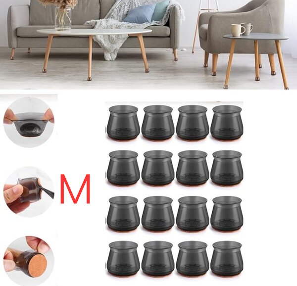 CMP Paris Ochranné silikónové podložky - návleky na nábytok M - 3,2 x 3,3 cm, 16ks