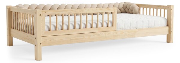 Detská posteľ so zábranou Elora Slats 90x190 - prírodná