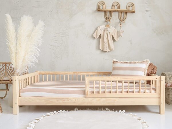 Detská posteľ so zábranou Elora Slats 90x190 - prírodná