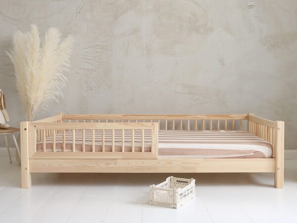 Detská posteľ so zábranou Elora Slats 90x190 - prírodná