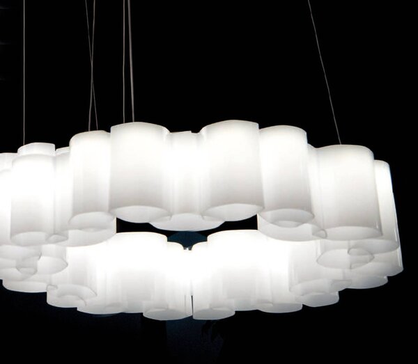 Stilnovo LED závesné svietidlo Honey, stmievateľné, okrúhle, 58 cm, Biela / opálová, Obývacia izba / jedáleň, Plast, Moderný, Závesné svietidlo