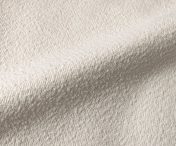 DELIFE Lounge kreslo Nova 88x88 cm bouclé bielo-krémová