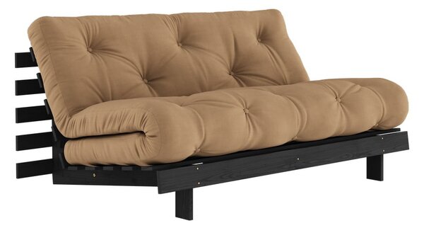 Hnedá rozkladacia pohovka 160 cm Roots Black Night – Karup Design