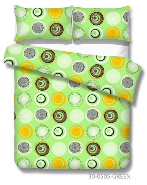 Emozzione Bavlnené obliečky VILNUS GREEN | 140x200 70x90 cm