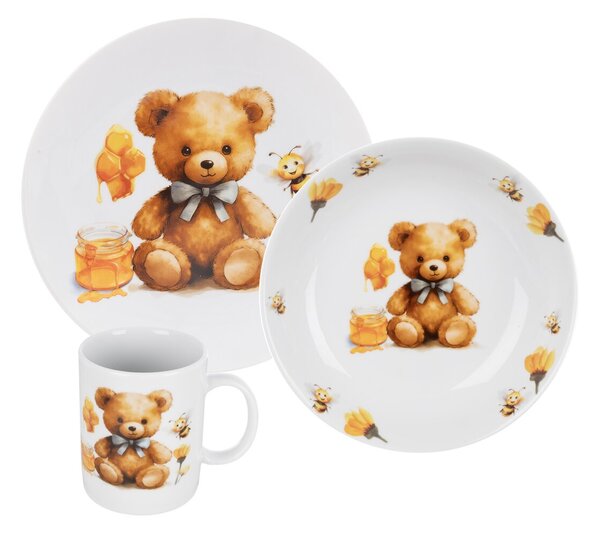 Jedálenská detská súprava MEDVEDÍK 3 diely