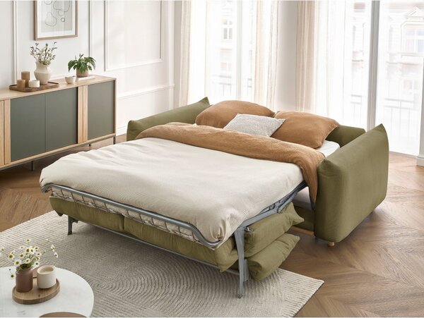 Zelená rozkladacia pohovka 234 cm Ernest – Bobochic Paris