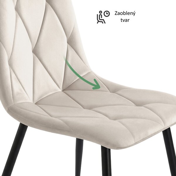 Ak furniture Čalúnená jedálenská stolička Milo béžová