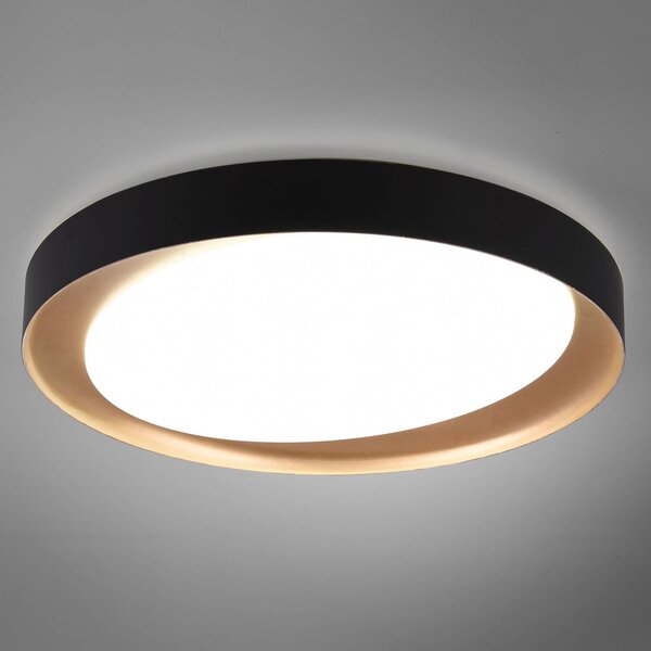 Stropné LED, Zeta tunable white, čierne/zlaté, Čierna, Obývacia izba / jedáleň, Plast, Moderný, Závesné svietidlo