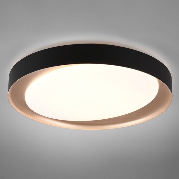 Stropné LED, Zeta tunable white, čierne/zlaté, Čierna, Obývacia izba / jedáleň, Plast, Moderný, Závesné svietidlo