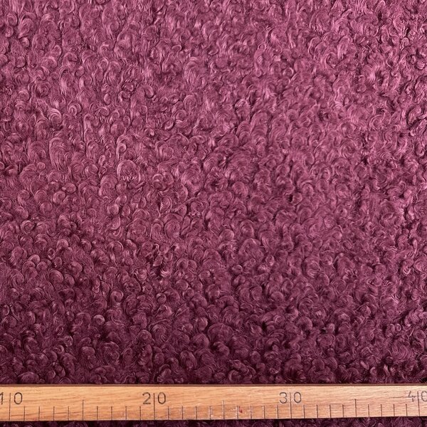 Metráž Kabátovina Curly Boucle - Bordová