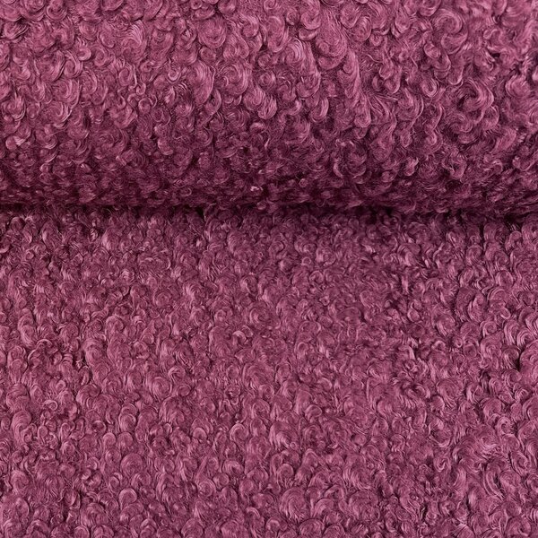 Metráž Kabátovina Curly Boucle - Bordová