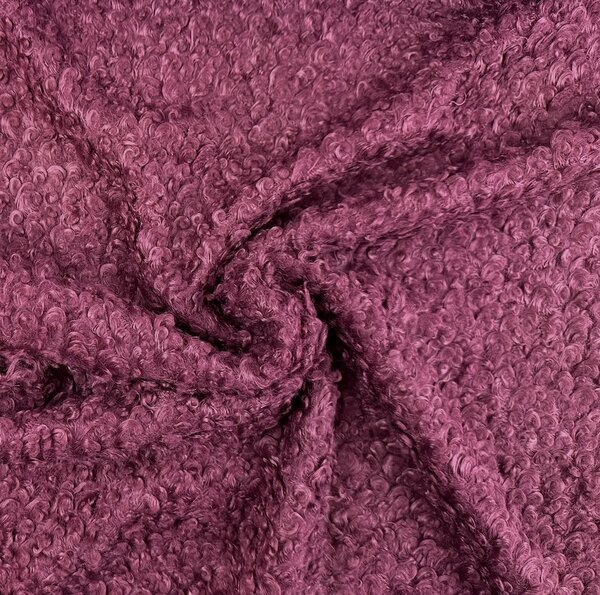 Metráž Kabátovina Curly Boucle - Bordová