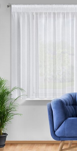 Dekorstudio Záclona ELPIDIA s riasiacou páskou 350 x 150 cm – biela