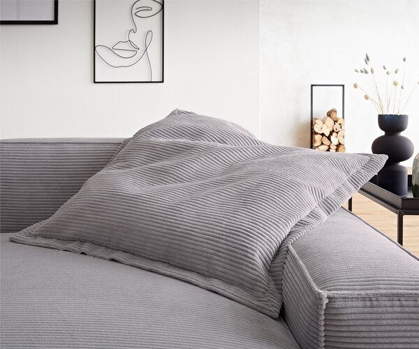 DELIFE Vankúš Sirpio XL 85x85 manšester strieborno-šedá