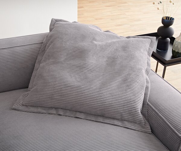 DELIFE Vankúš Sirpio XL 85x85 manšester strieborno-šedá