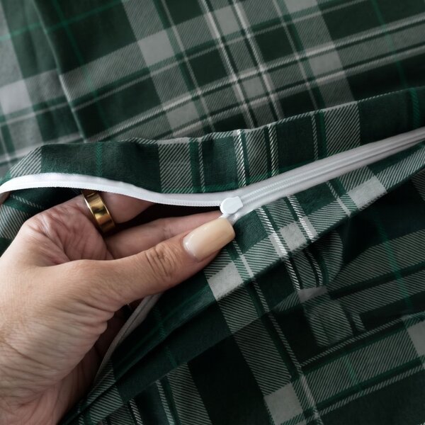 Flanelové obliečky Plaid Green EMI