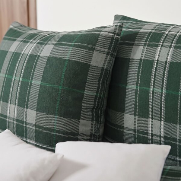 Flanelové obliečky Plaid Green EMI