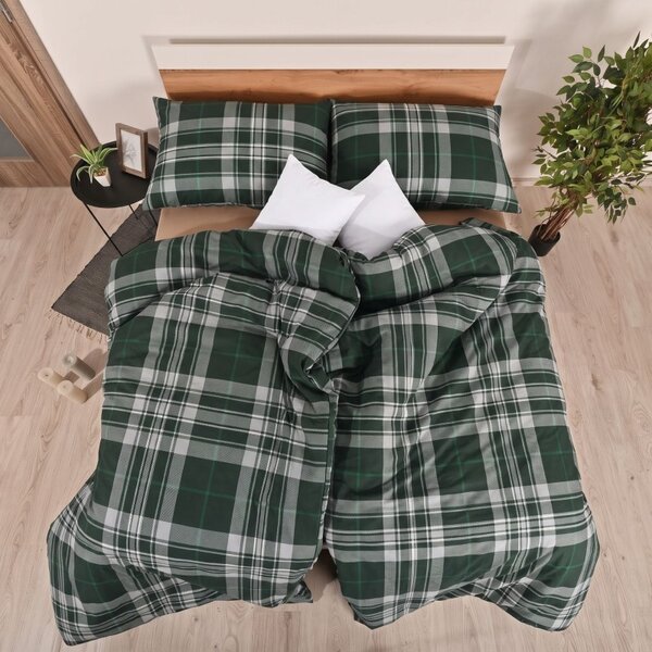 Flanelové obliečky Plaid Green EMI