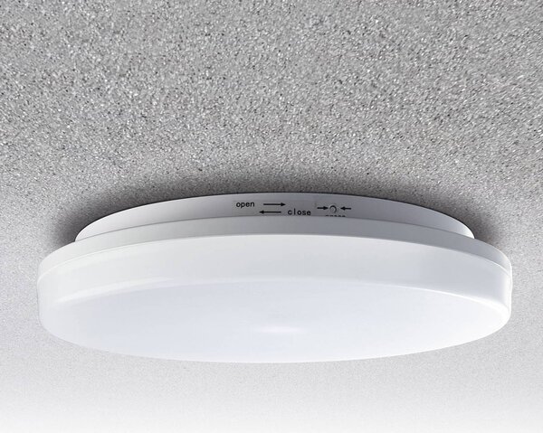 Stropné LED svetlo Pronto, okrúhle, s pohybovým senzorom, Biela / opálová, Plast, Moderný, Závesné svietidlo