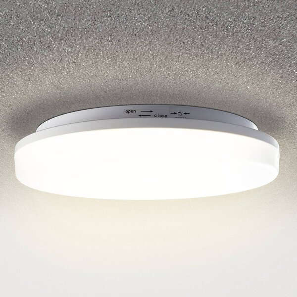 Stropné LED svetlo Pronto, okrúhle, s pohybovým senzorom, Biela / opálová, Plast, Moderný, Závesné svietidlo