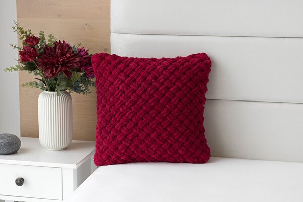 Obliečka na vankúš Knittingly bordó Mikropolyester 40/40