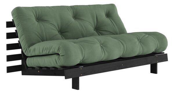 Zelená rozkladacia pohovka 160 cm Roots Black Night – Karup Design