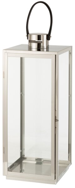 Strieborný kovový lampáš Recin - 22*21*65cm - J-Line by Jolipa