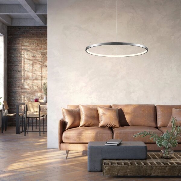 LED Luster na lanku LEA LED/20W/230V 4000K pr. 50 cm matný chróm