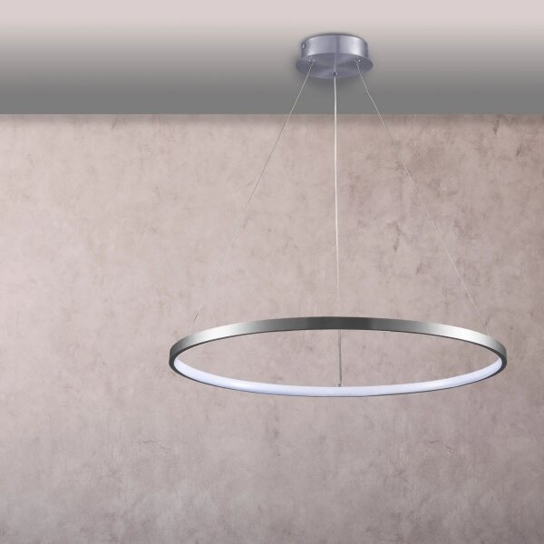 LED Luster na lanku LEA LED/20W/230V 4000K pr. 50 cm matný chróm