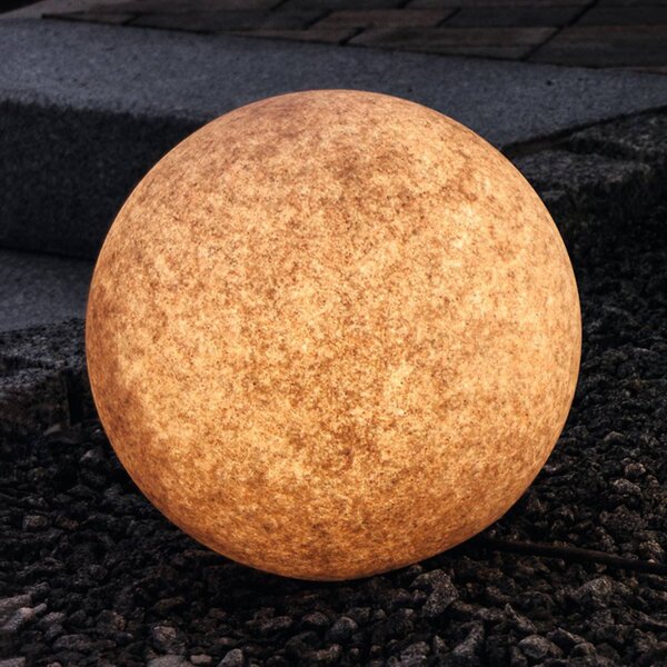 Heitronic Svietiaca dekoračná guľa Mundan, 30 cm, terakota, Terakota, Plast, Moderný, Vonkajšia guľa