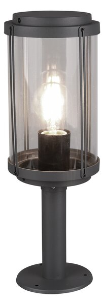 Trio TANARO nízka | Retro stojaca vonkajšia lampa v tvare lampáša IP44 Farba: Antracit