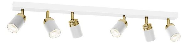Bodové svietidlo RENO 6xGU10/60W/230V biela/zlatá