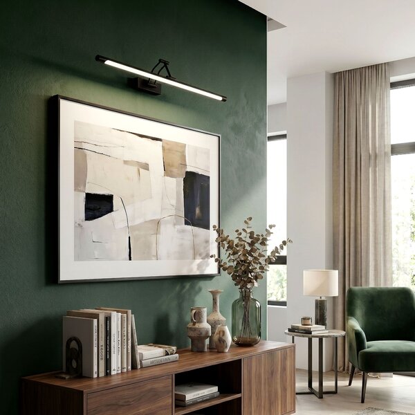 Toolight Toolight, LED nástenné svietidlo, 60cm, 16W, 4000K, 1500lm, SWE026-1W, čierna matná, OSW-20125