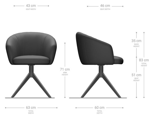 DELIFE Jedálenská stolička Caja-Flex s opierkami manšester strieborno sivá krížová podstava široká nerezová oceľ otočný o 360° vrecková pružina