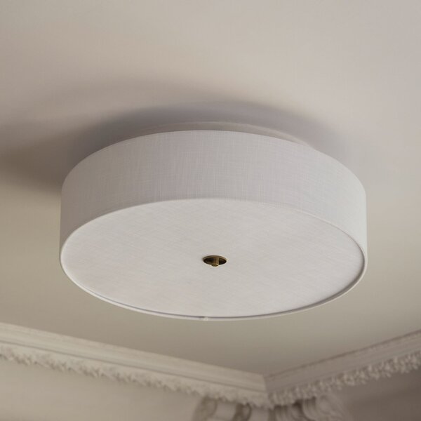 Stropné Lampa Globen Lighting, Noah, stmievateľné, Biela, Obývacia izba, Tkanina / Textil, Škandinávsky