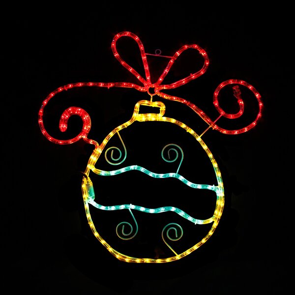 ACA DECOR LED Vianočná ozdoba - gule do okna, 180 LED, RGB farba, IP44