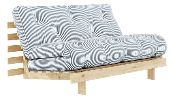 Biela/svetlo modrá rozkladacia pohovka 140 cm Roots - Karup Design