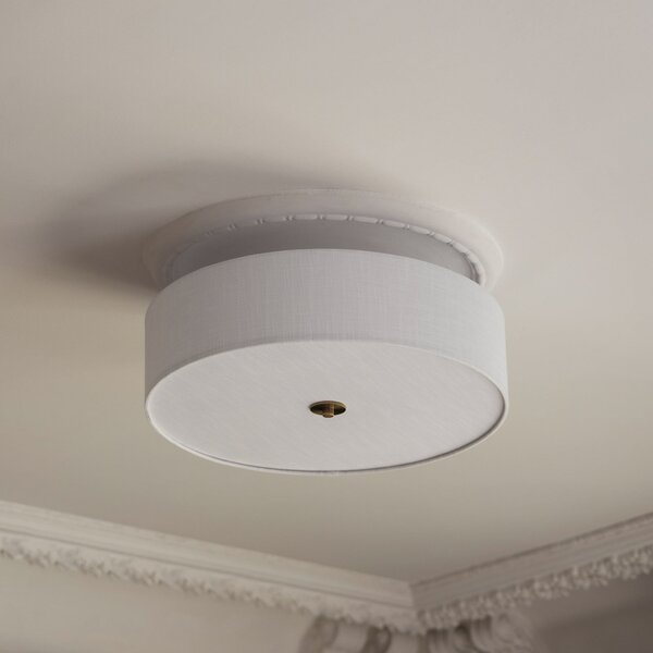 Stropné Lampa Globen Lighting, Noah, stmievateľné, Biela, Obývacia izba, Tkanina / Textil, Škandinávsky