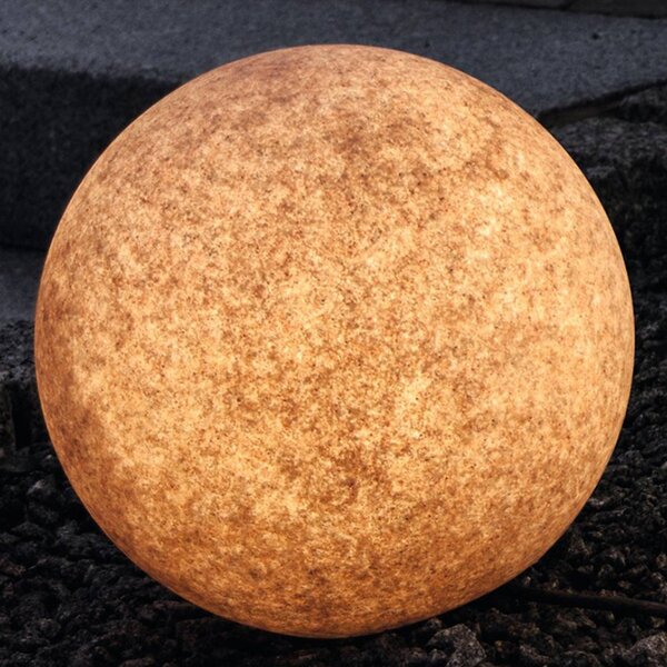 Mundan – dekoračná lampa 50 cm, terakota, Terakota, Plast, Moderný, Vonkajšia guľa