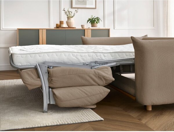 Béžová rozkladacia pohovka 214 cm Ernest – Bobochic Paris